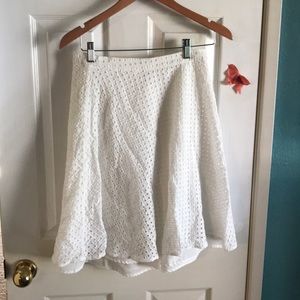 White A Line Mid Skirt